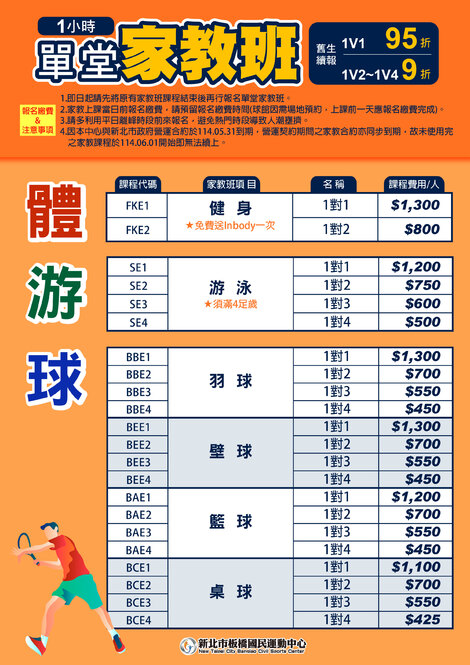 最新消息-【課程】4/1起販售單堂家教課